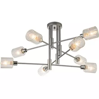 Потолочная люстра на штанге Escada Reflex 1140/8P E14*40W Silver/Chrome