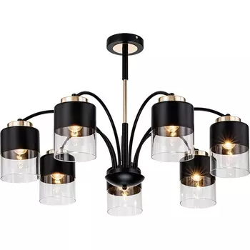 Потолочная люстра на штанге Escada Riche 2121/7P E27*40W Black/Gold
