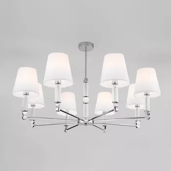 Потолочная люстра на штанге Eurosvet Conso 60145/8 хром (Умный дом, Алиса, WiFi, голосовое управление)