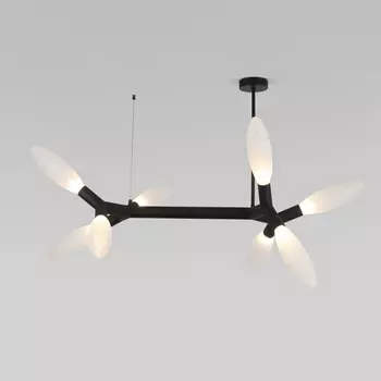 Потолочная люстра на штанге Eurosvet Covalent 30180 черный (Умный дом, Алиса, WiFi, голосовое управление)