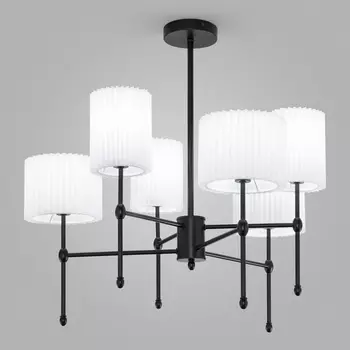 Потолочная люстра на штанге Eurosvet Notturno 60162/6 черный (Умный дом, Алиса, WiFi, голосовое управление)