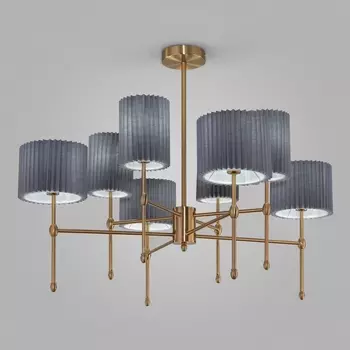 Потолочная люстра на штанге Eurosvet Notturno 60162/8 латунь (Умный дом, Алиса, WiFi, голосовое управление)