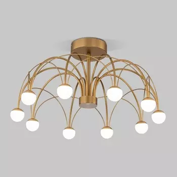 Потолочная люстра на штанге Eurosvet Ragno 90031/10 LED золото шарики