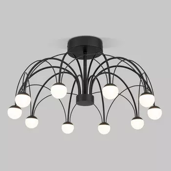 Потолочная люстра на штанге Eurosvet Ragno 90035/10 LED черный шарики