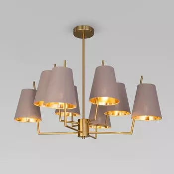 Потолочная люстра на штанге Eurosvet Topanga 60173/8 латунь (Умный дом, Алиса, WiFi, голосовое управление)