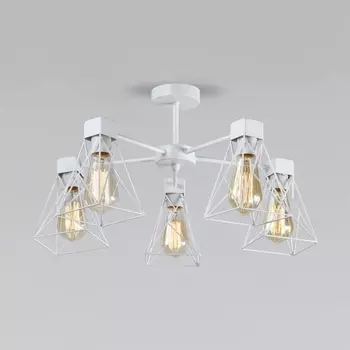 Потолочная люстра на штанге Eurosvet Trappola 70107/5 белый