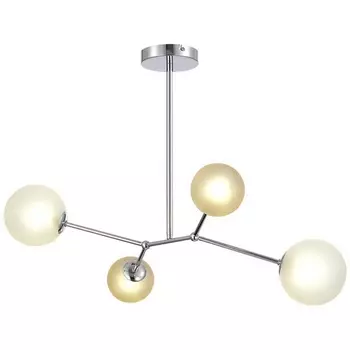 Потолочная люстра на штанге Evoluce Malte SLE1107-103-04 Хром/Белый, Серый G9 4*5W шарики