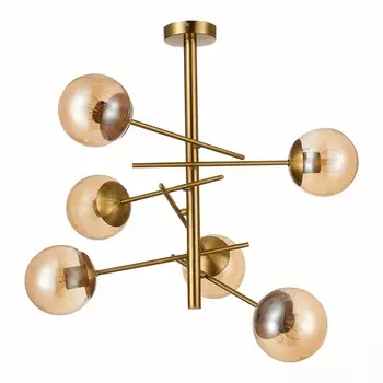 Потолочная люстра на штанге Evoluce Velio SLE1099-312-06 в форме шара