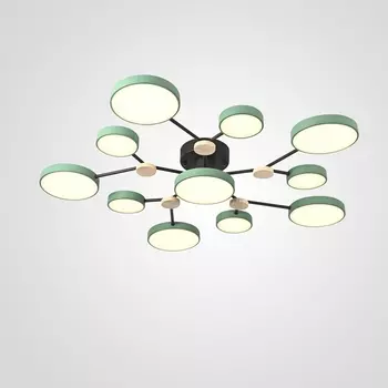 Потолочная светодиодная люстра с пультом управления на штанге Gamma D102 Green Imperiumloft Gamma01 (223773-23) ImperiumLoft