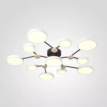 Потолочная светодиодная люстра с пультом управления на штанге Gamma D102 White Imperiumloft Gamma01 (223764-23) ImperiumLoft