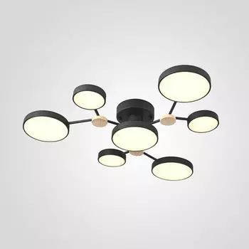 Потолочная светодиодная люстра с пультом управления на штанге Gamma D88 Black Imperiumloft Gamma01 (223768-23) ImperiumLoft