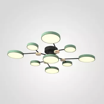 Потолочная светодиодная люстра с пультом управления на штанге Gamma D98 Green Imperiumloft Gamma01 (223772-23) ImperiumLoft