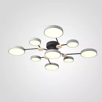 Потолочная светодиодная люстра с пультом управления на штанге Gamma D98 Grey Imperiumloft Gamma01 (223766-23) ImperiumLoft