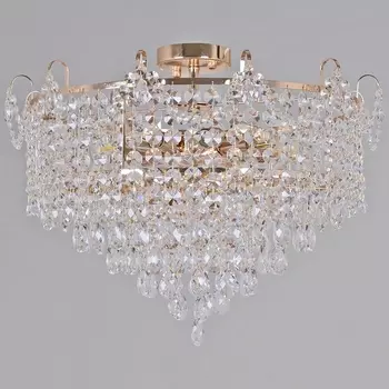 Потолочная люстра на штанге хрустальная Reluce 90192-0.3-10 FGD