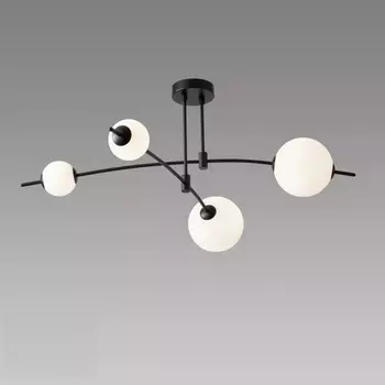 Потолочная люстра на штанге iLedex Epical 6827-4 BK+WH шарики