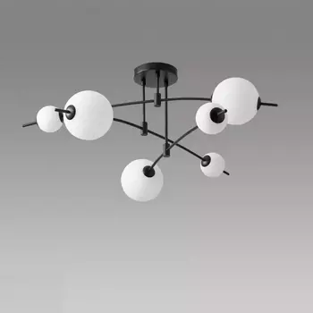 Потолочная люстра на штанге iLedex Epical 6827-6 BK+WH