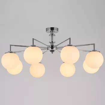 Потолочная люстра на штанге ILLUMICO IL0064-8C-79 CR в форме шара