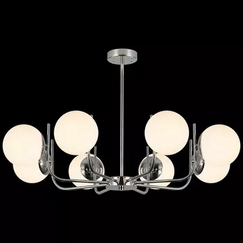 Потолочная люстра на штанге ILLUMICO IL0167-8P-79 CR в форме шара