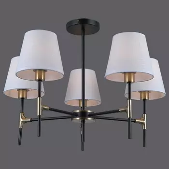 Потолочная люстра на штанге ILLUMICO IL0185-5CSQ-24 BK AB CASTOR