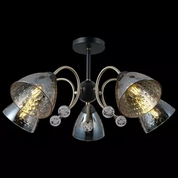 Потолочная люстра на штанге ILLUMICO IL0230-5CSQ-29 BK AB