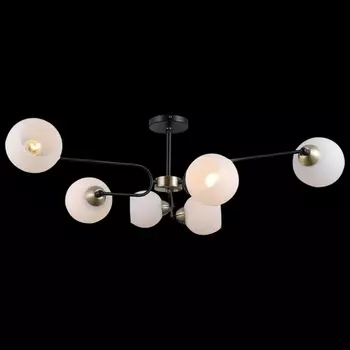 Потолочная люстра на штанге ILLUMICO IL0249-6CSQ-79 BK AB