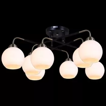 Потолочная люстра на штанге ILLUMICO IL0252-8CSQ-79 BK AB