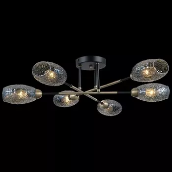 Потолочная люстра на штанге ILLUMICO IL0255-6CSQ-79 BK AB