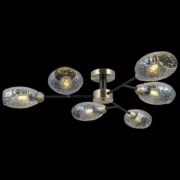 Потолочная люстра на штанге ILLUMICO IL0285-6CSQ-79 BK AB