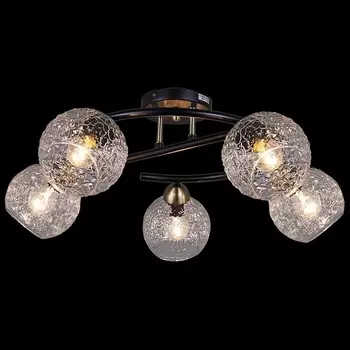 Потолочная люстра на штанге ILLUMICO IL0296-5CSQ-79 BK AB