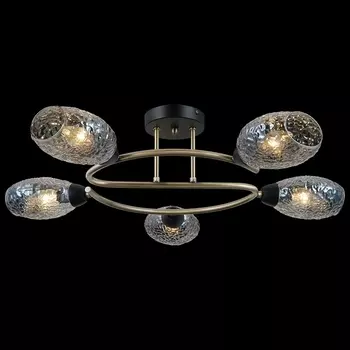Потолочная люстра на штанге ILLUMICO IL0300-5CSQ-79 BK AB