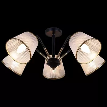 Потолочная люстра на штанге ILLUMICO IL0344-5CSQ-79 BK AB