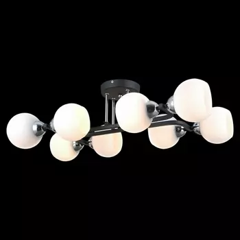 Потолочная люстра на штанге ILLUMICO IL0412-8CSQ-79 BK CR