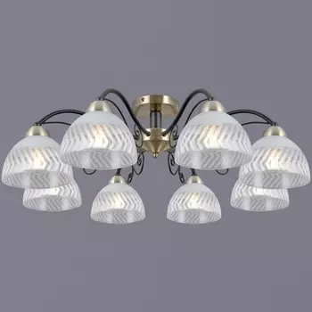 Потолочная люстра на штанге ILLUMICO IL0435-8CSQ-24 BK AB SPICA