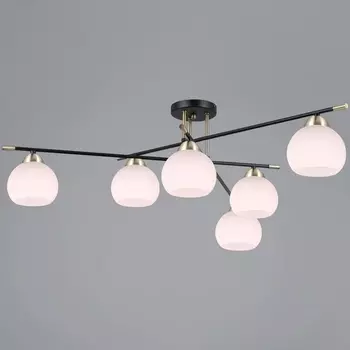 Потолочная люстра на штанге ILLUMICO IL0446-6CSQ-24 BK AB LIBRA