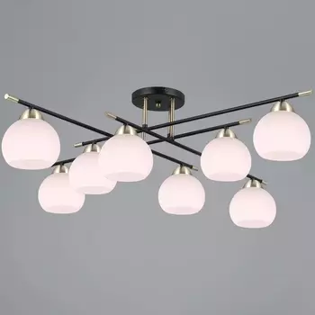 Потолочная люстра на штанге ILLUMICO IL0446-8CSQ-24 BK AB LIBRA