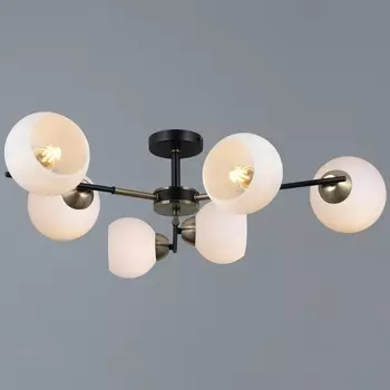 Потолочная люстра на штанге ILLUMICO IL0469-6CSQ-24 BK AB LIBRA