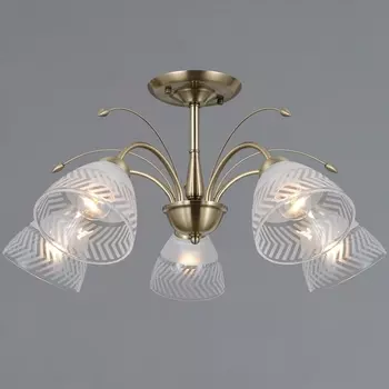 Потолочная люстра на штанге ILLUMICO IL0594-5CSQ-25 AB AREZZO