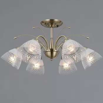 Потолочная люстра на штанге ILLUMICO IL0594-6CSQ-25 AB AREZZO