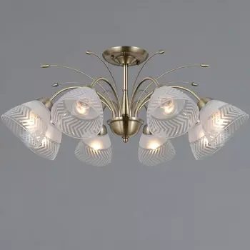 Потолочная люстра на штанге ILLUMICO IL0594-8CSQ-25 AB AREZZO