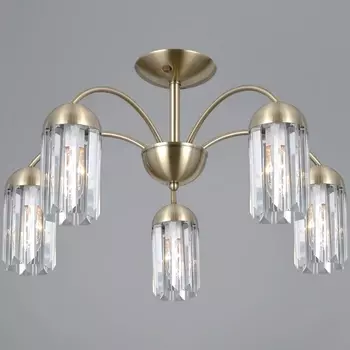 Потолочная люстра на штанге ILLUMICO IL0599-5CSQ-24 AB LYRA
