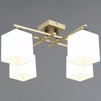 Потолочная люстра на штанге ILLUMICO IL0617-4CSQ-25 GD NAPLES