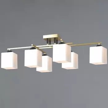 Потолочная люстра на штанге ILLUMICO IL0617-6CSQ-25 GD NAPLES