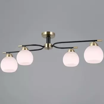 Потолочная люстра на штанге ILLUMICO IL0638-4CSQ-24 AB BK LIBRA