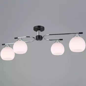 Потолочная люстра на штанге ILLUMICO IL0638-4CSQ-24 CR BK LIBRA