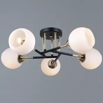 Потолочная люстра на штанге ILLUMICO IL0689-5CSQ-24 BK FGD LIBRA