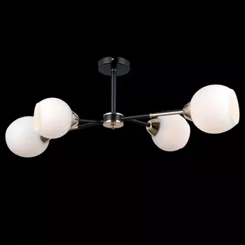 Потолочная люстра на штанге ILLUMICO IL0715-4CSQ-24 BK GD LIBRA