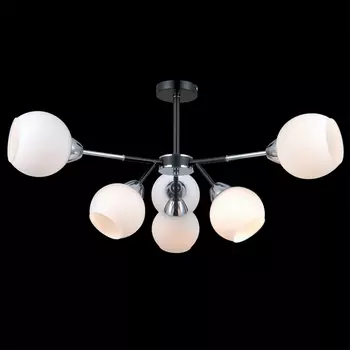 Потолочная люстра на штанге ILLUMICO IL0715-6CSQ-24 BK CR LIBRA