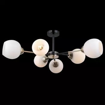Потолочная люстра на штанге ILLUMICO IL0715-6CSQ-24 BK GD LIBRA