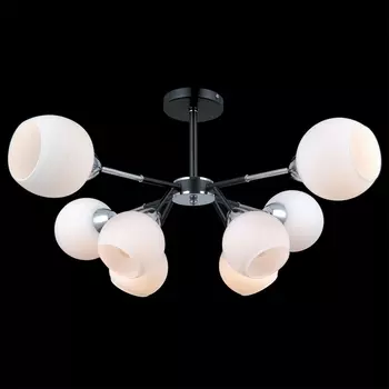 Потолочная люстра на штанге ILLUMICO IL0715-8CSQ-24 BK CR LIBRA