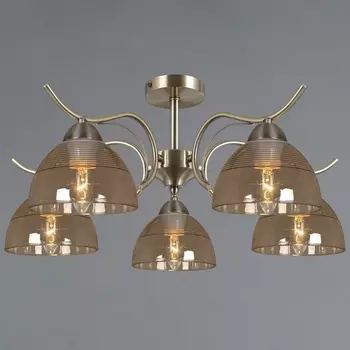 Потолочная люстра на штанге ILLUMICO IL0733-5CSQ-25 AB AREZZO